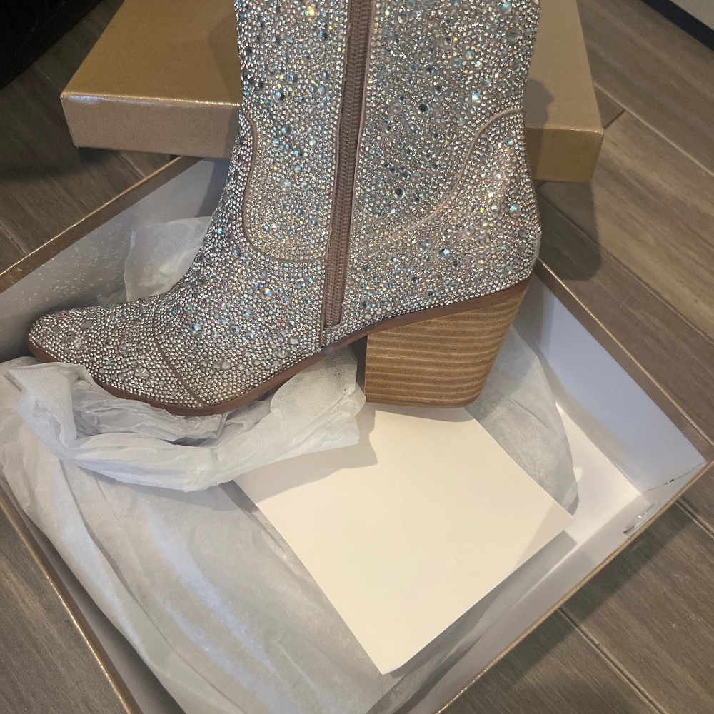 Rhinestone booties